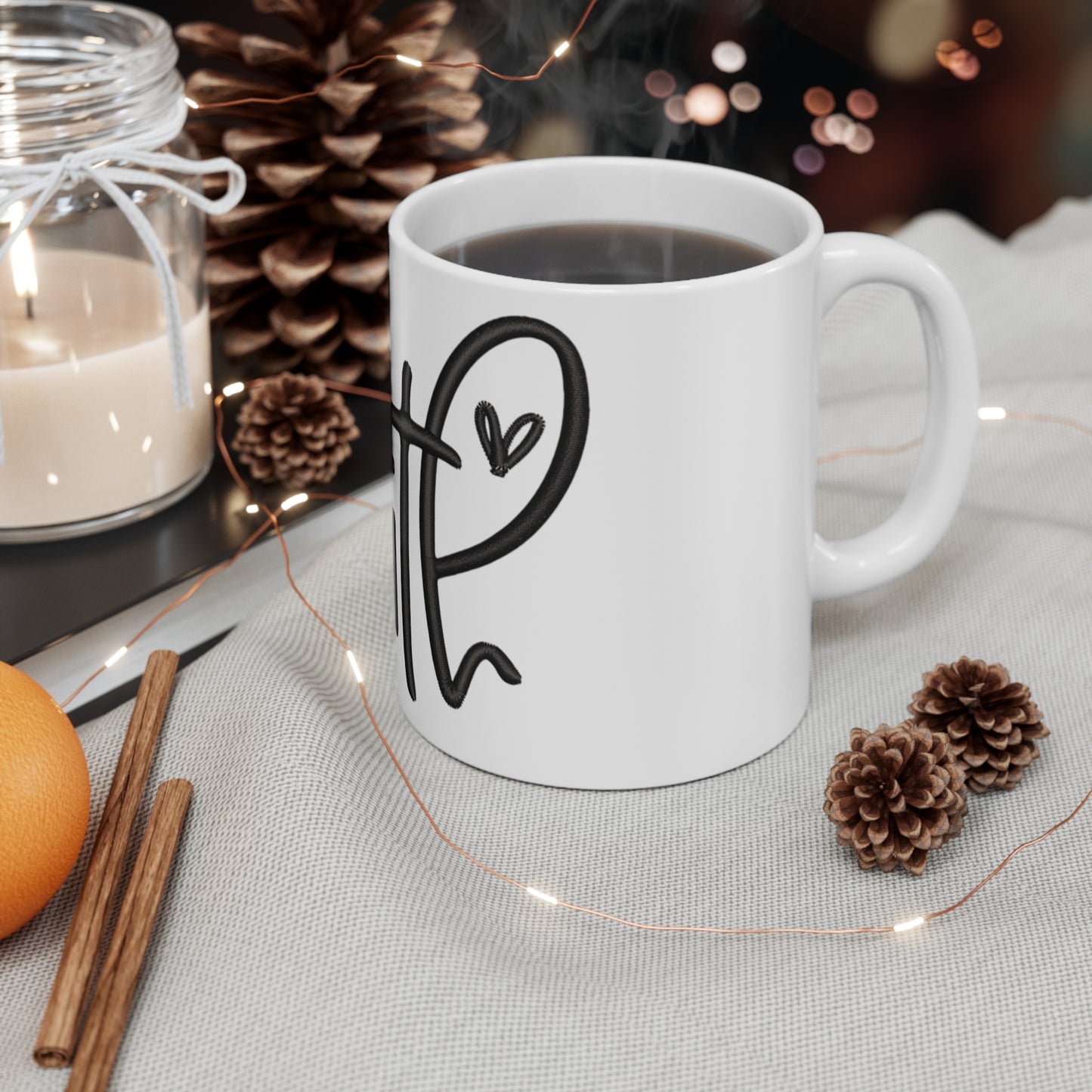 Faith-Inspired 11oz Mug, Inspirational Coffee Cup, Gift for Her, Motivational Quote Mug, Spiritual Drinkware, Unique Tea Mug