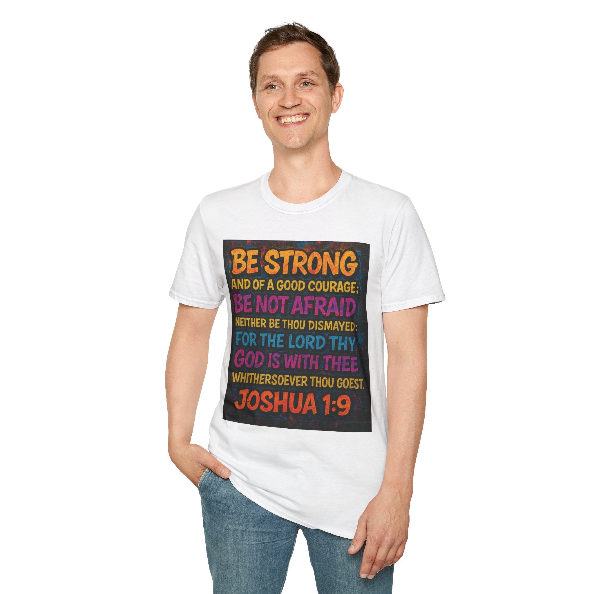 Bible Verse Softstyle T-Shirt Joshua 1:9