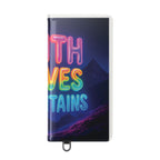Vibrant Faith Flip Cases with Neon Design, Perfect for Gifts, Inspirational Phone Cover, Trendy Accessory, Motivational Quote Case