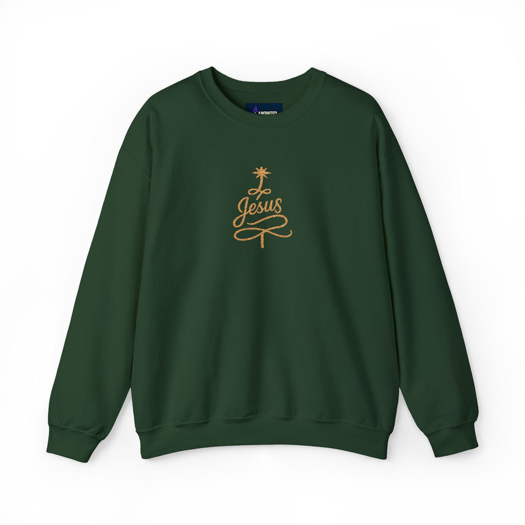 Jesus Christmas Tree Sweatshirt