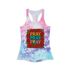 Tie Dye Tank Top - Pray Pray Pray Design
