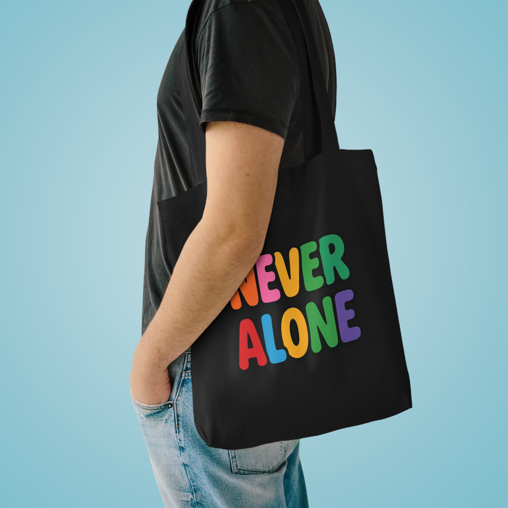 Tote Bag - 'Never Alone with Jesus' Design