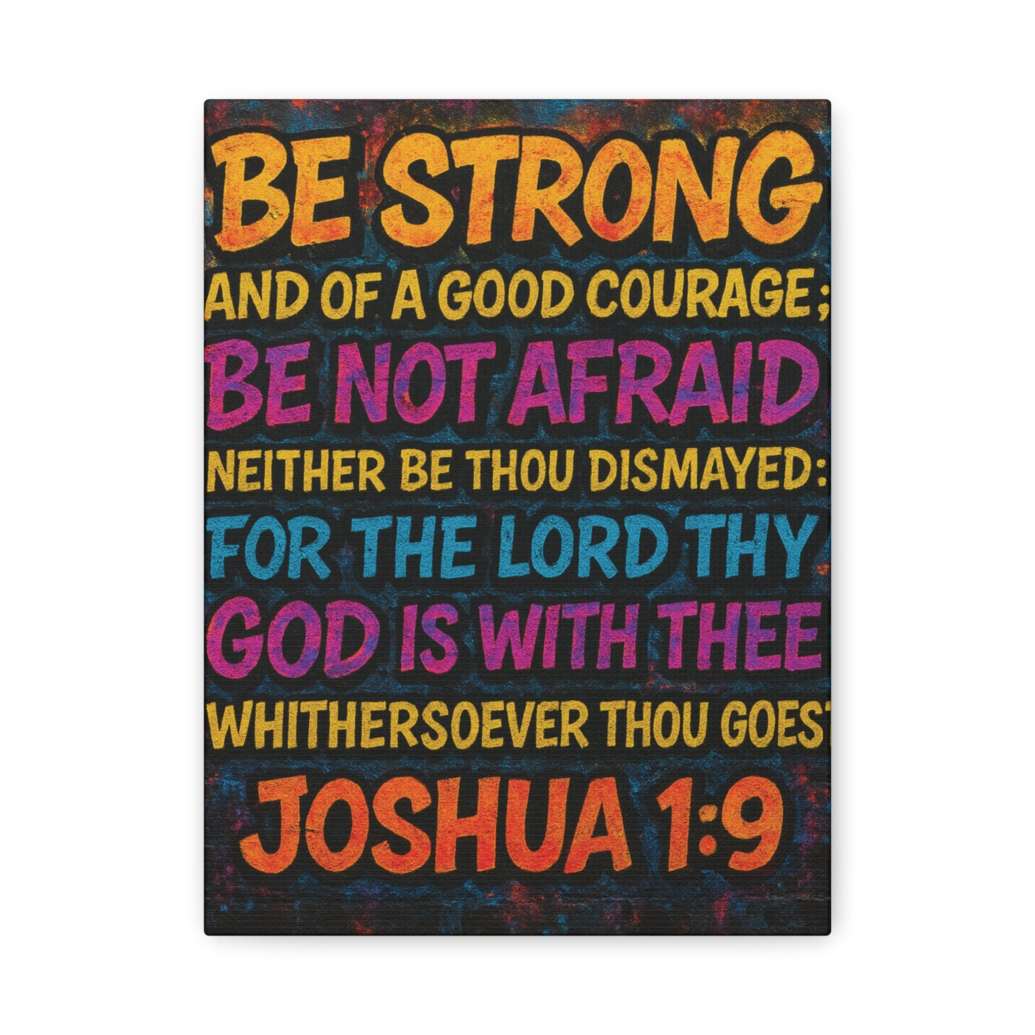 Canvas Print - Joshua 1:9 Bible Verse