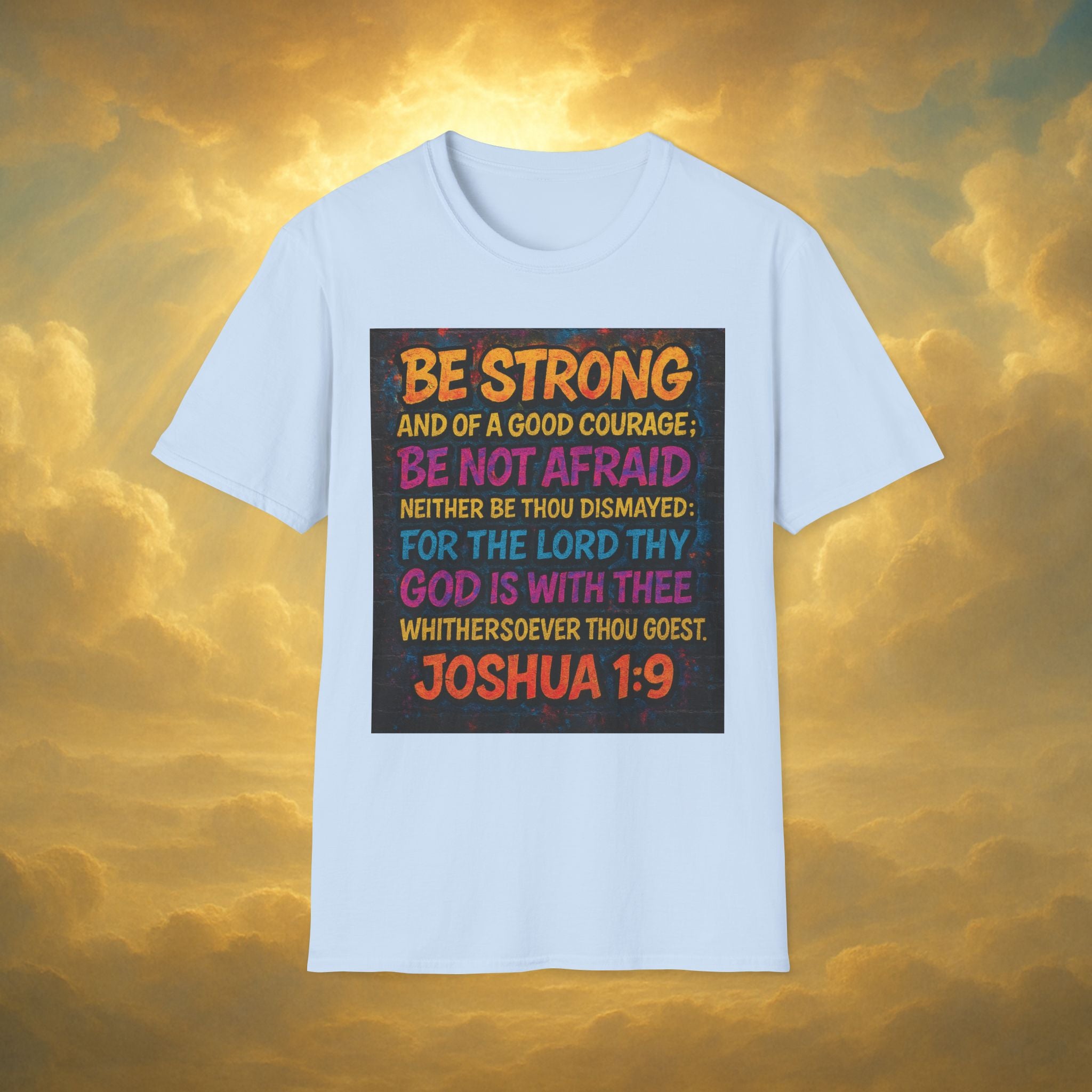 Bible Verse Softstyle T-Shirt Joshua 1:9