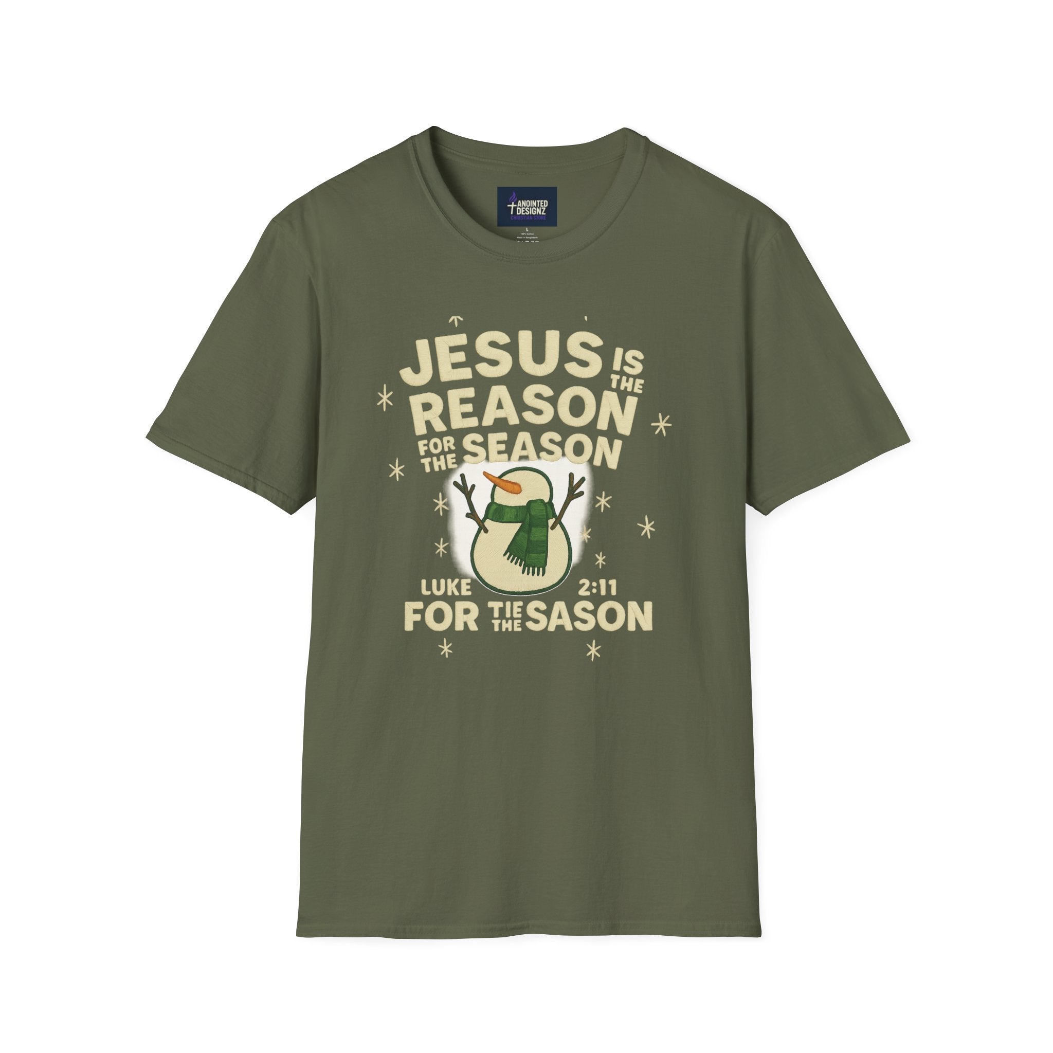 Jesus Is the Reason for the Season Snowman Christmas T-Shirt