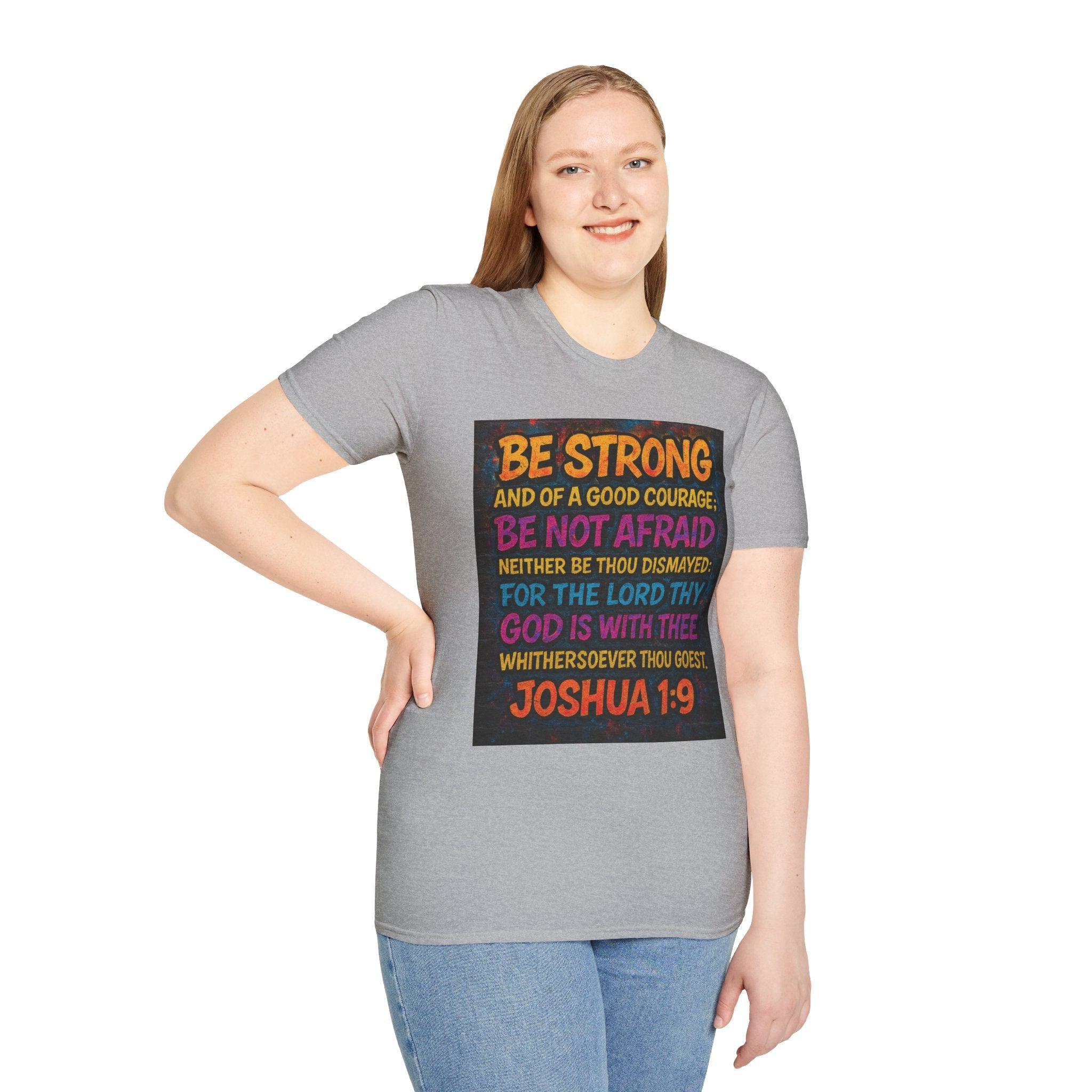 Bible Verse Softstyle T-Shirt Joshua 1:9