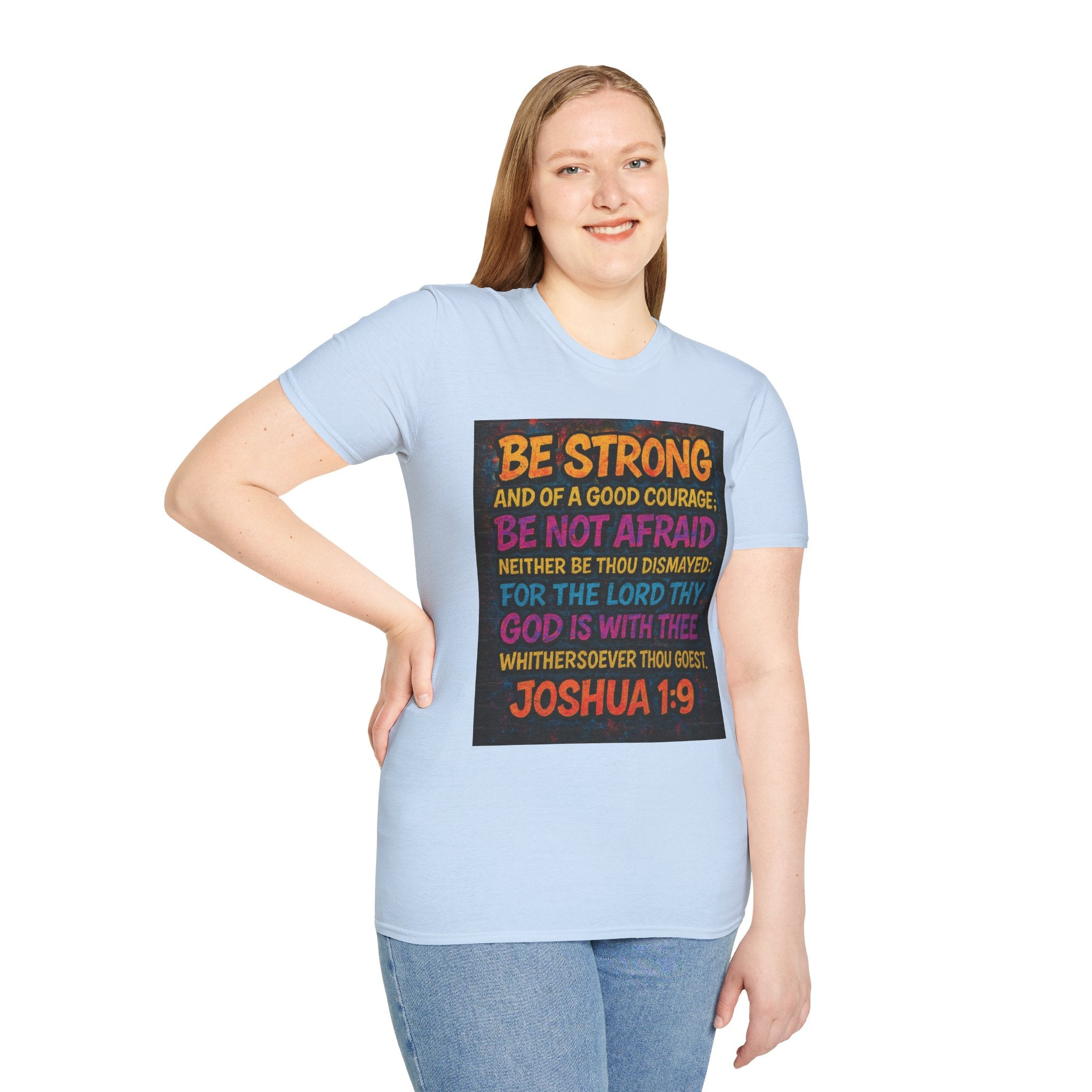 Bible Verse Softstyle T-Shirt Joshua 1:9