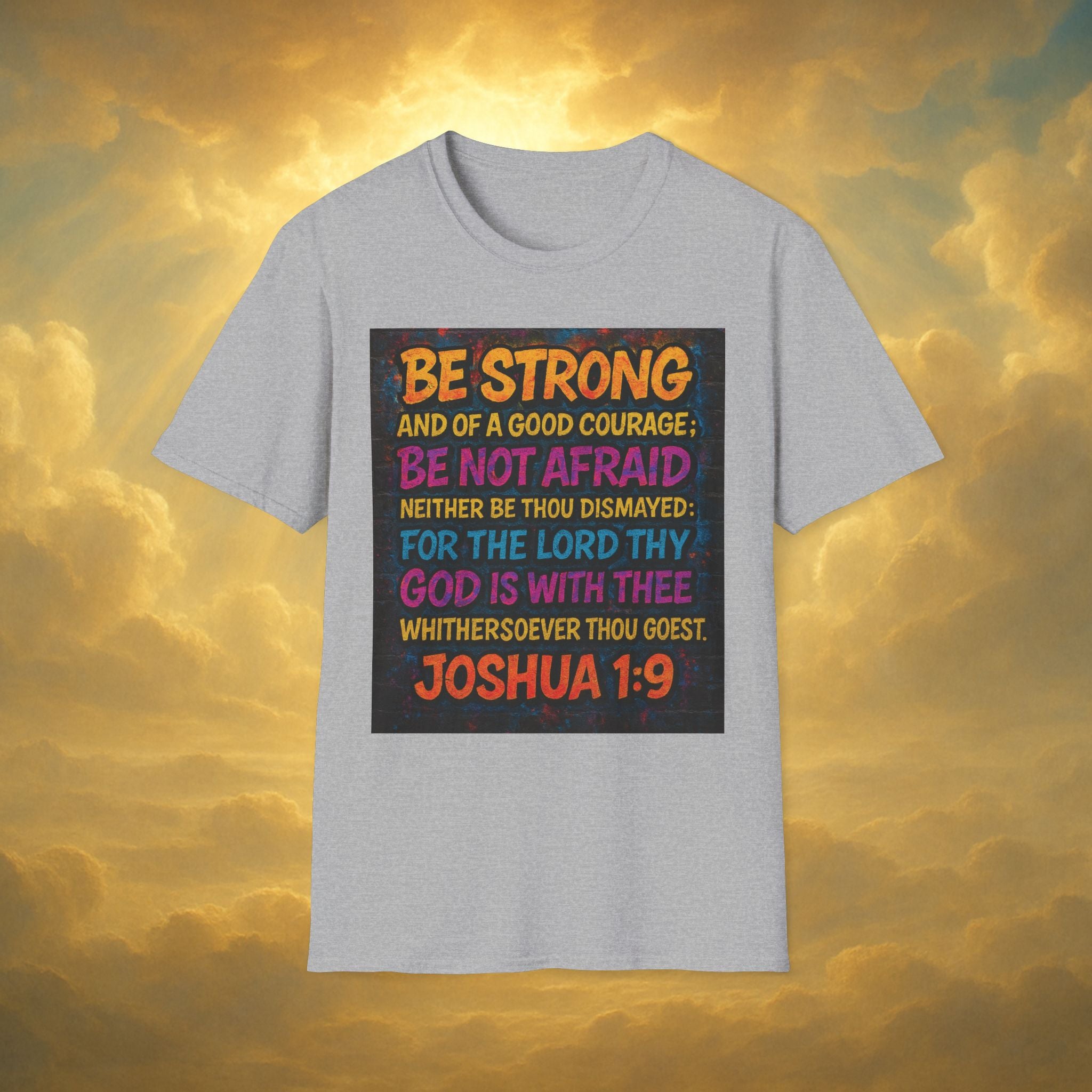 Bible Verse Softstyle T-Shirt Joshua 1:9