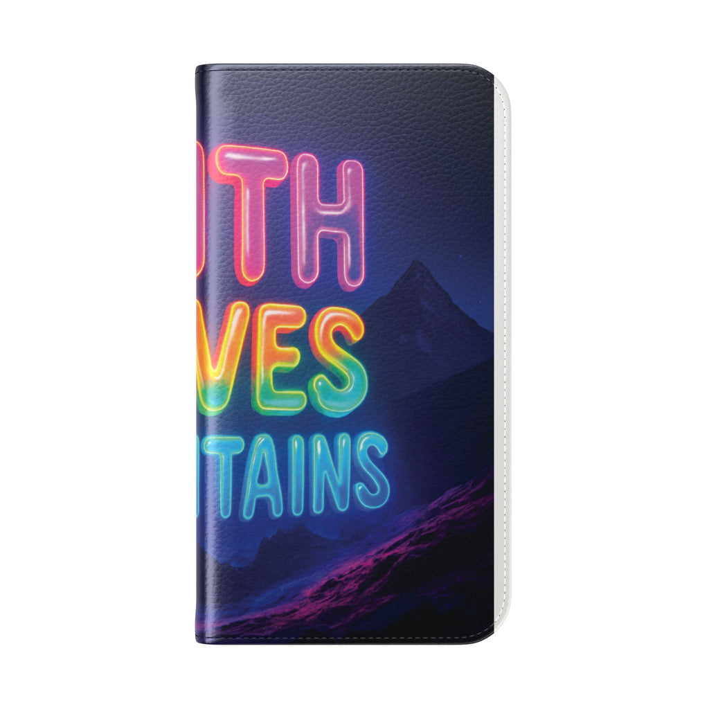 Vibrant Faith Flip Cases with Neon Design, Perfect for Gifts, Inspirational Phone Cover, Trendy Accessory, Motivational Quote Case