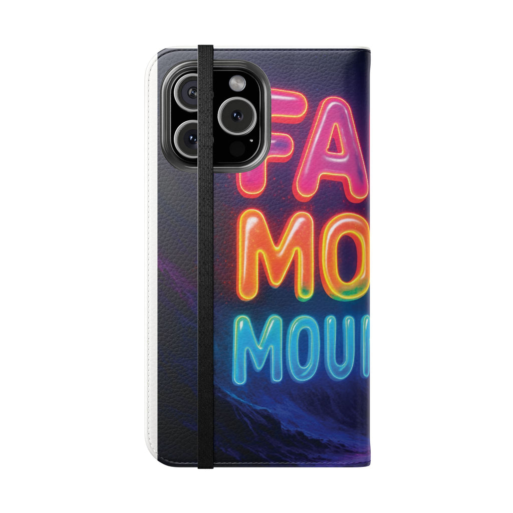 Vibrant Faith Flip Cases with Neon Design, Perfect for Gifts, Inspirational Phone Cover, Trendy Accessory, Motivational Quote Case