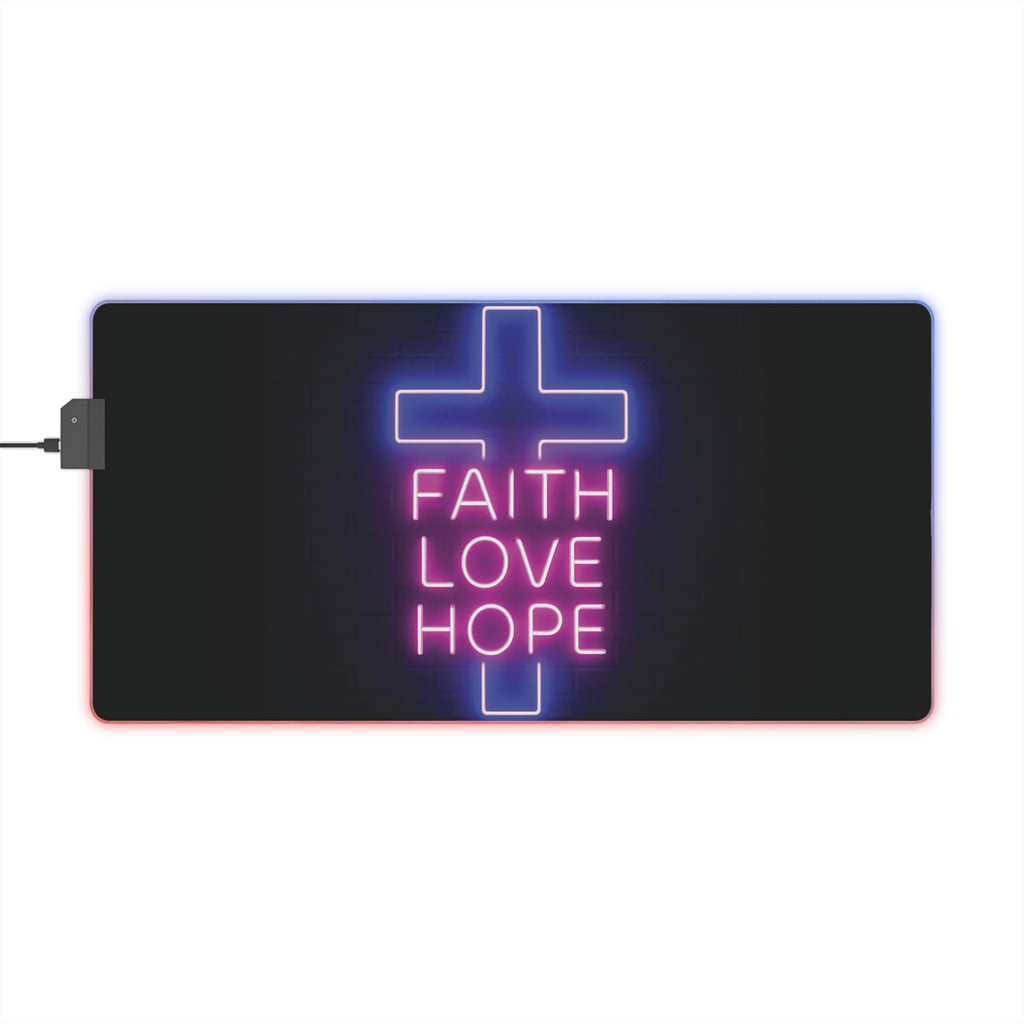 Mouse Pad - Faith Love Hope Design