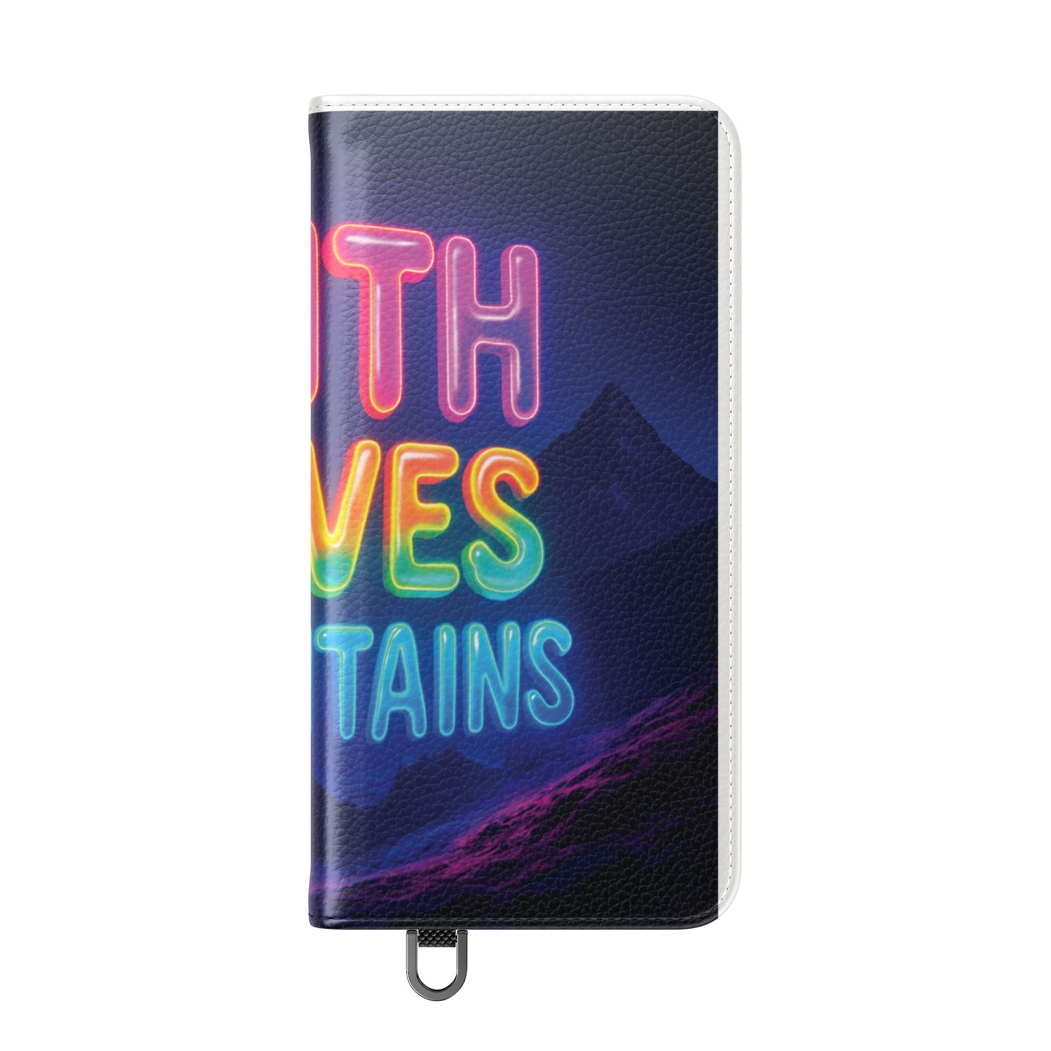 Vibrant Faith Flip Cases with Neon Design, Perfect for Gifts, Inspirational Phone Cover, Trendy Accessory, Motivational Quote Case