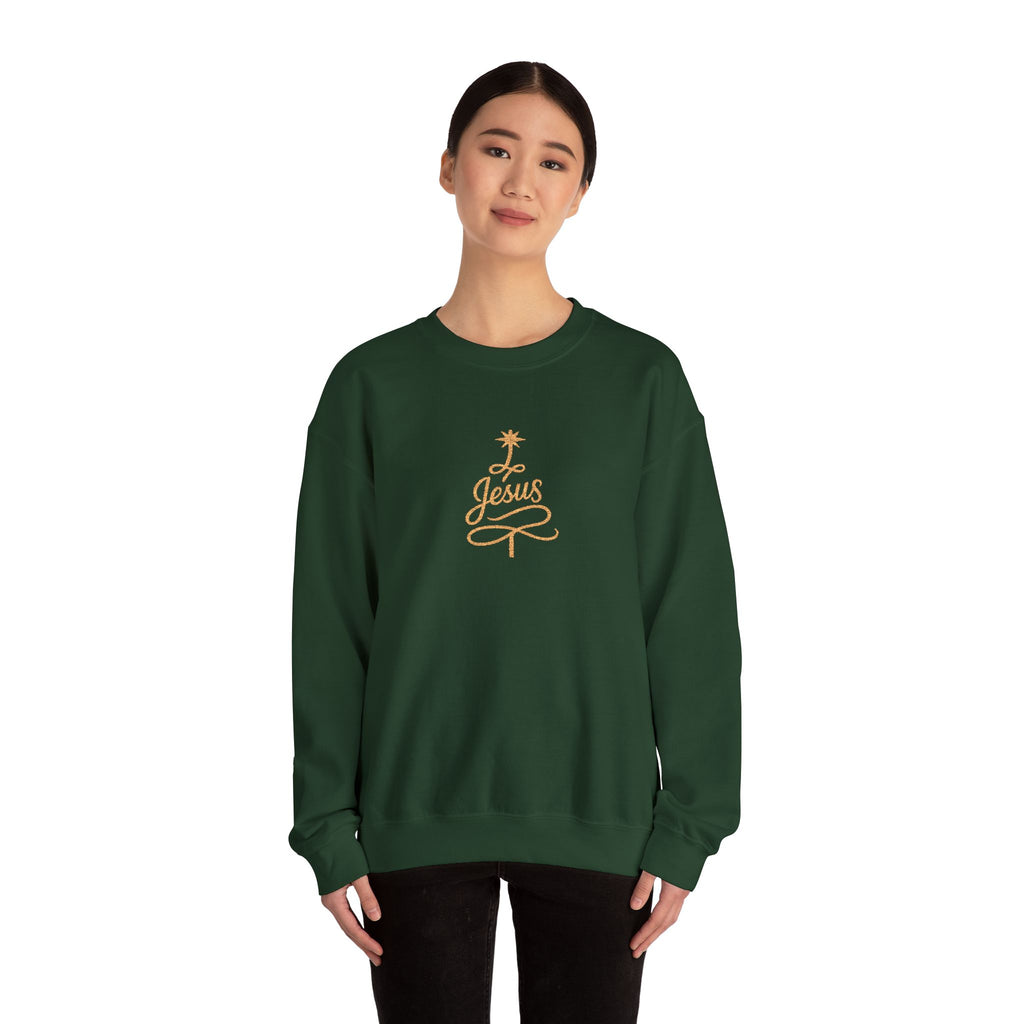 Jesus Christmas Tree Sweatshirt