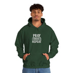 Pray Trust Repeat Hoodie — Inspirational Faith Sweatshirt