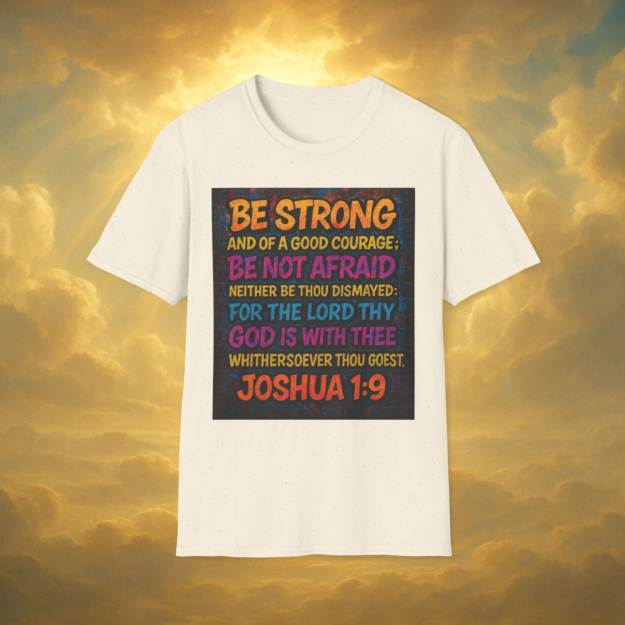Bible Verse Softstyle T-Shirt Joshua 1:9
