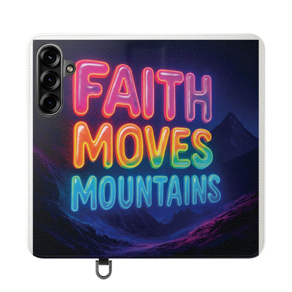 Vibrant Faith Flip Cases with Neon Design, Perfect for Gifts, Inspirational Phone Cover, Trendy Accessory, Motivational Quote Case