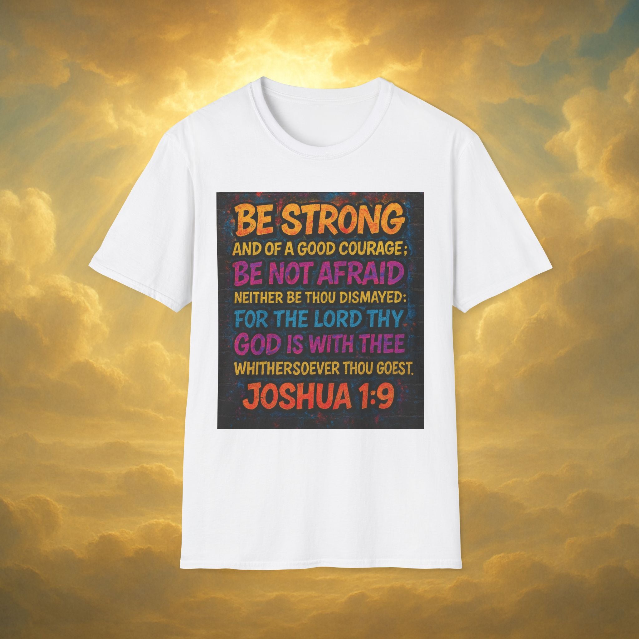 Bible Verse Softstyle T-Shirt Joshua 1:9
