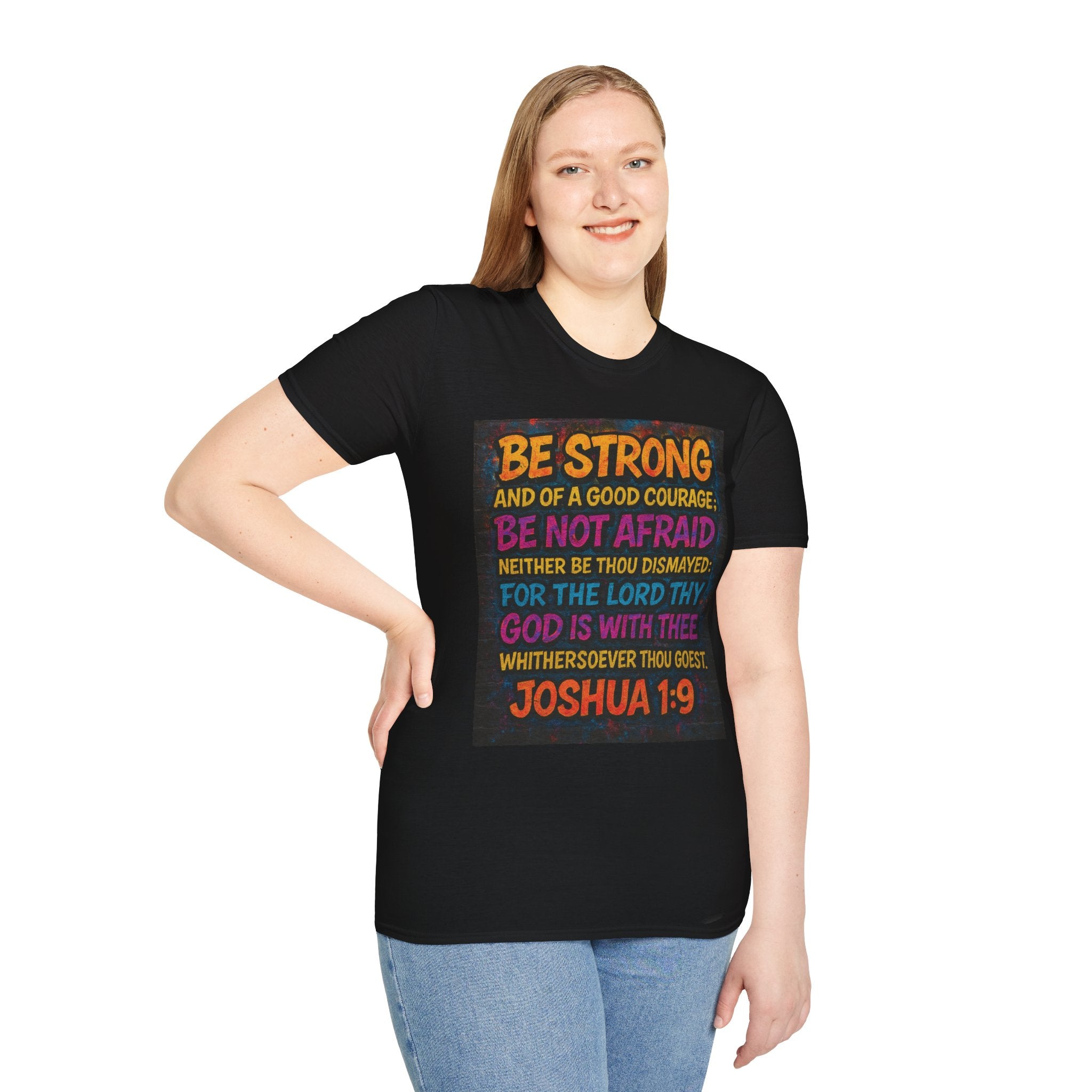 Bible Verse Softstyle T-Shirt Joshua 1:9