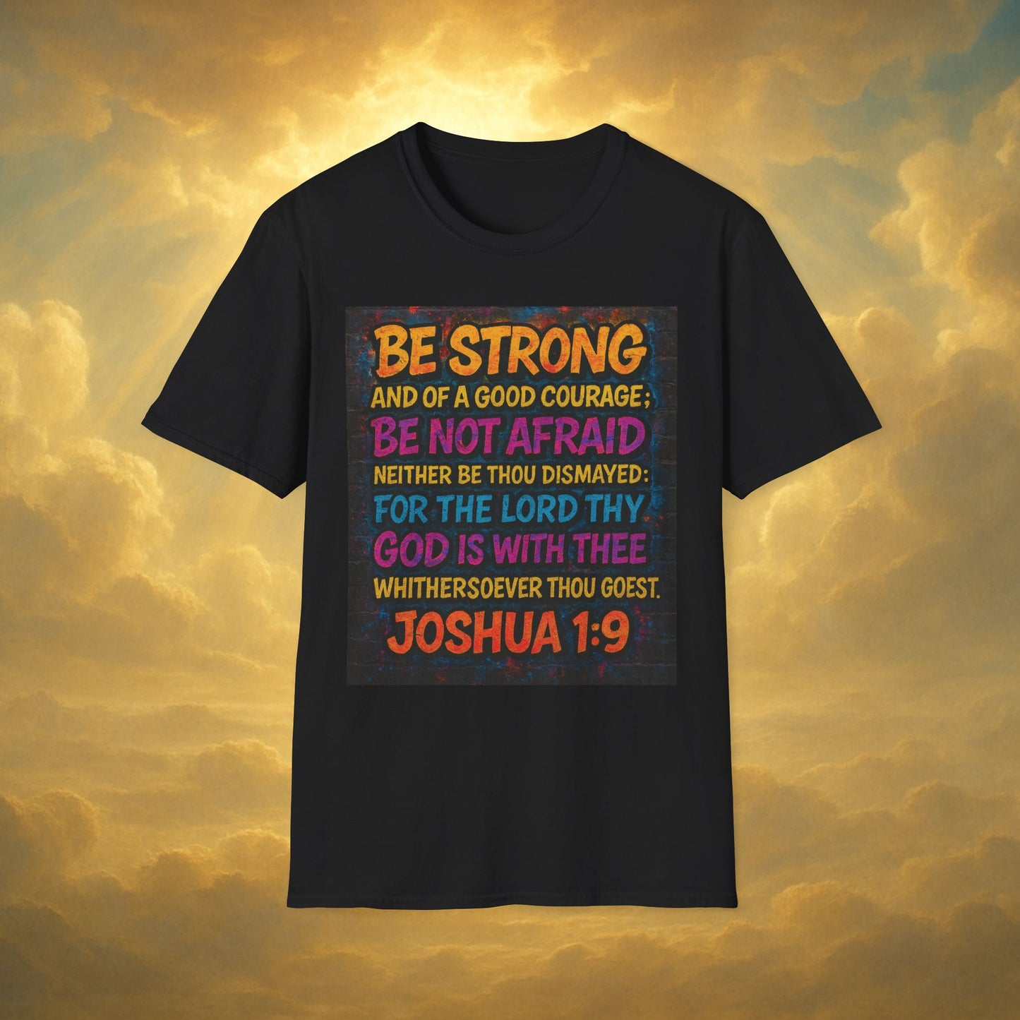 Bible Verse Softstyle T-Shirt Joshua 1:9