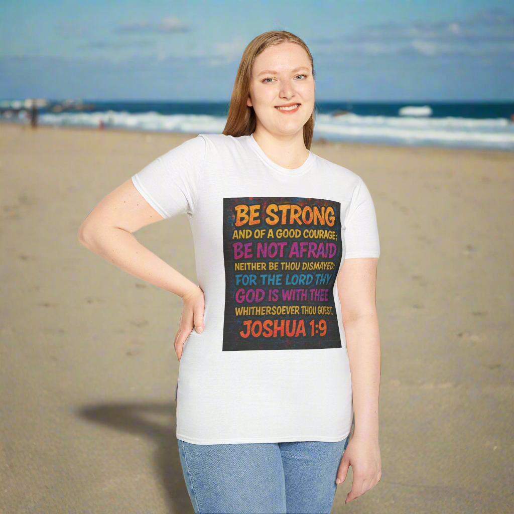 Bible Verse Softstyle T-Shirt Joshua 1:9